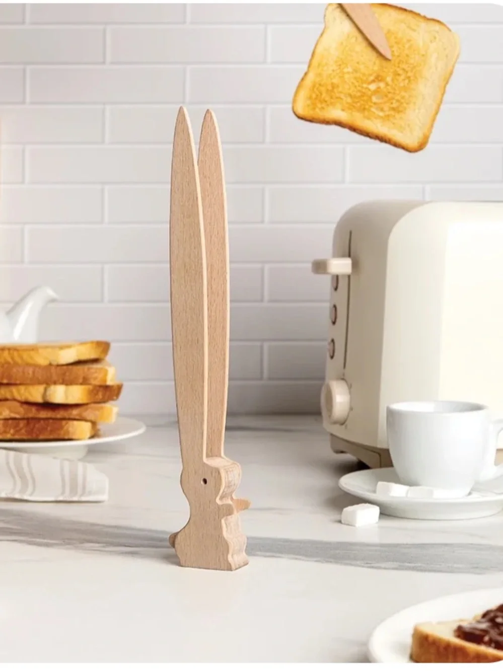 OTOTO NWT Bernie wood  toaster tongs