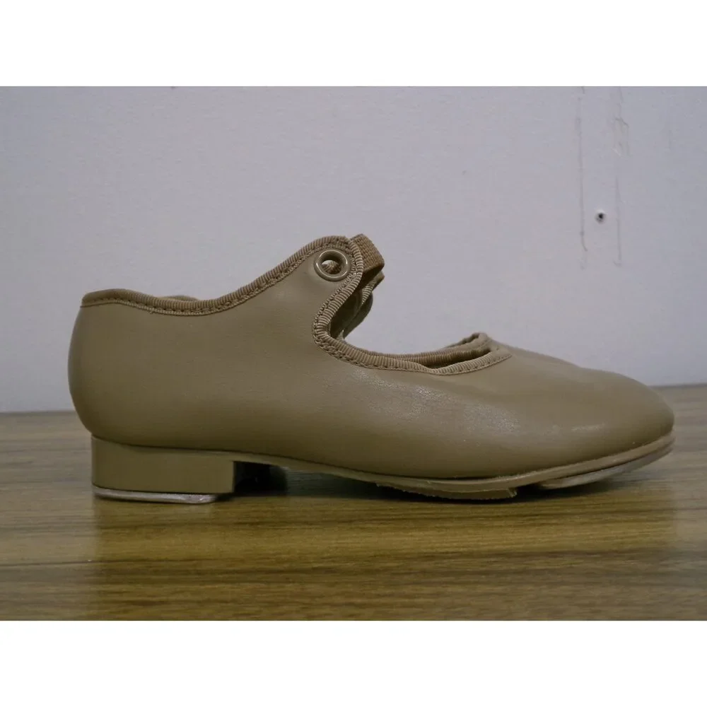 Pre-Owned Dance Tap Shoes Capezio 8.5N Kids Tyette Leather & Elastic Student