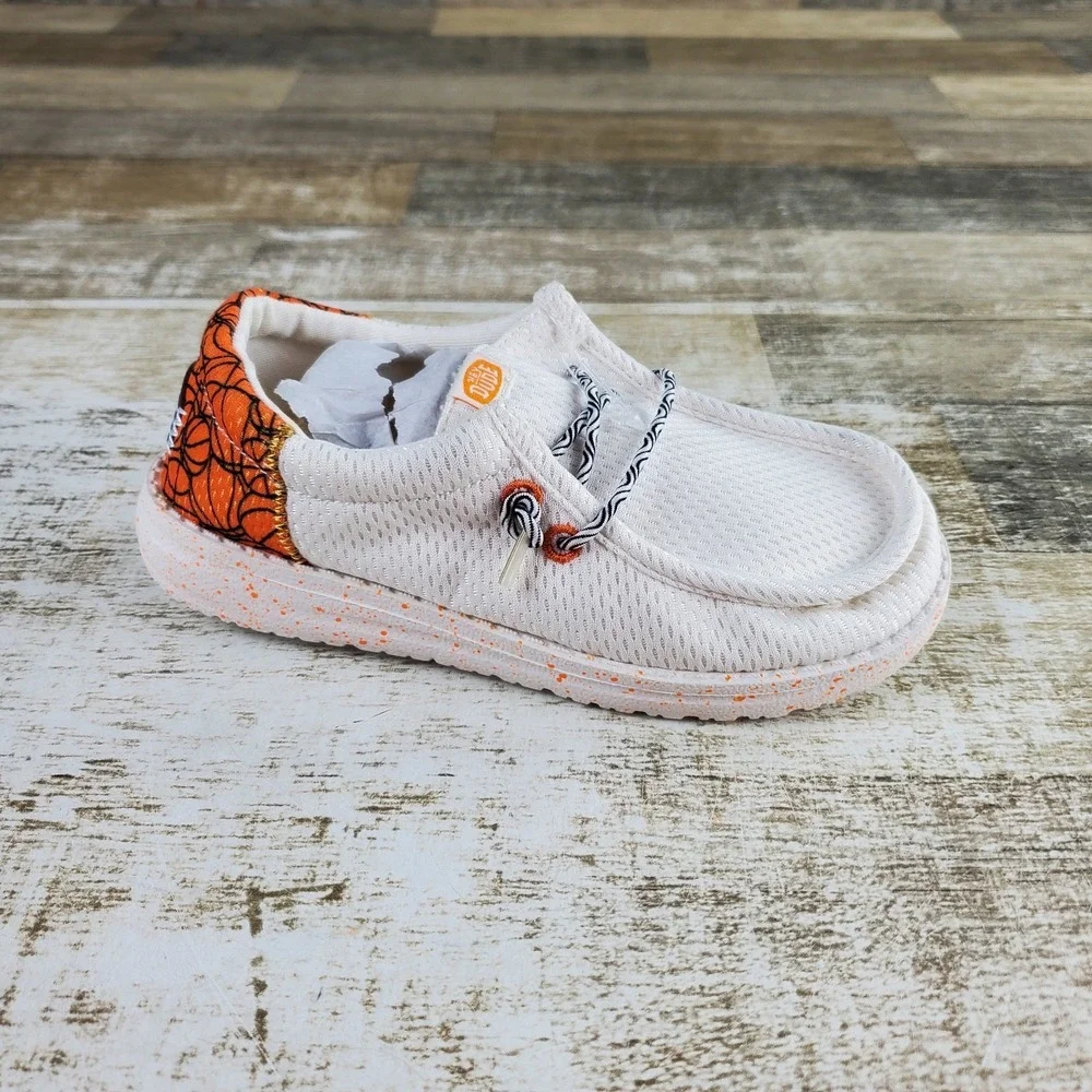 Hey Dude Wally Funk Sport Kids Loafer Shoes Sz 13 C13 White Comfort Round Toe