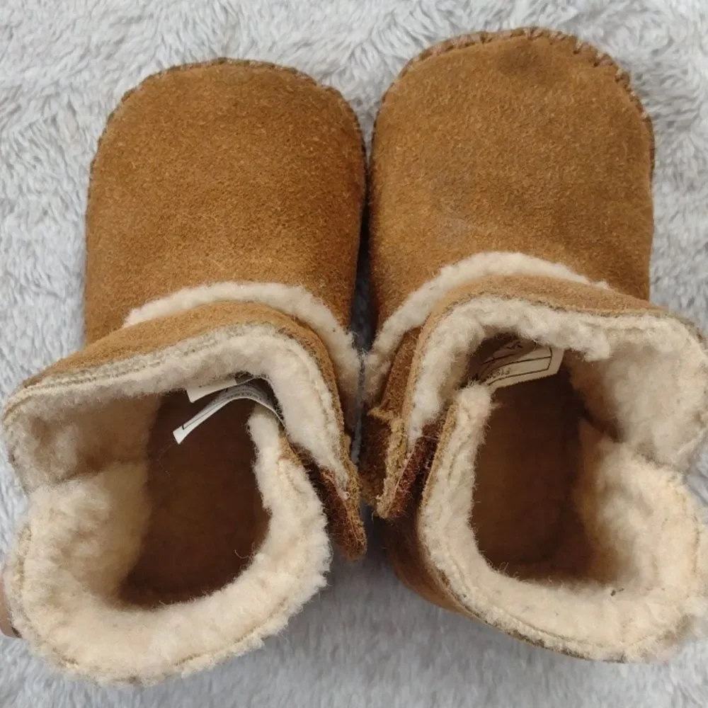 UGG Australia Infant Lemmy II Bootie Chestnut Suede Size 2/3