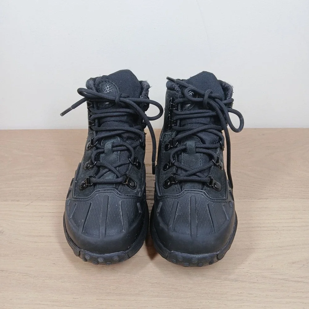 Timberland Euro Hiker Shell Toe Kids Size 13 Black Leather Rubber Boots WInter