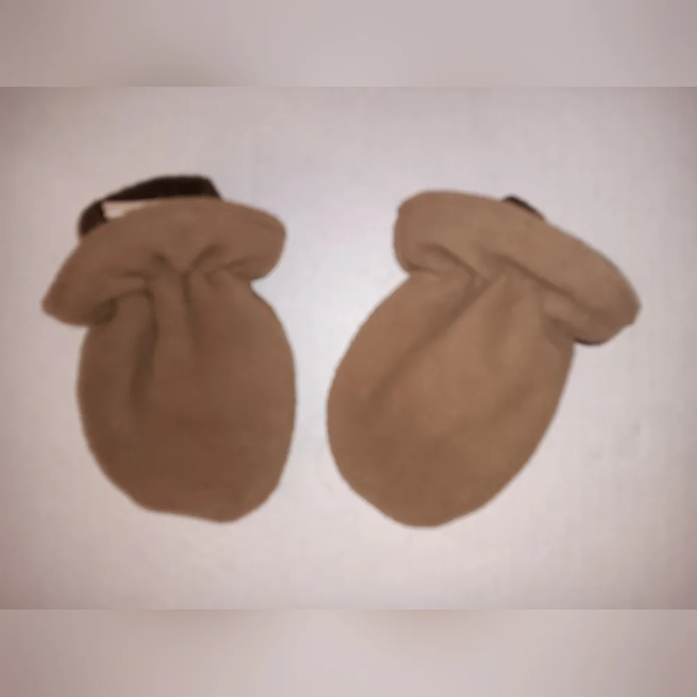 Baby Fleece Mittens For Toddler Babies Tan Brown Elastic Soft