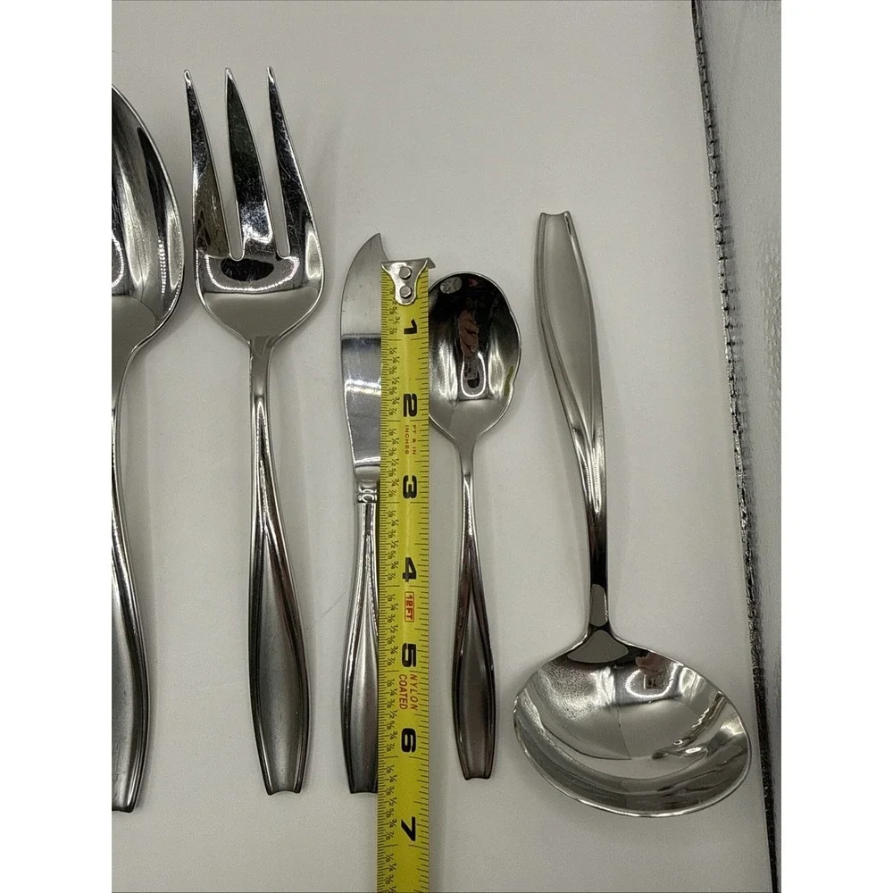 Gorham Tulip Frosted (7) Pc Serving Set Stainless‎ Korea