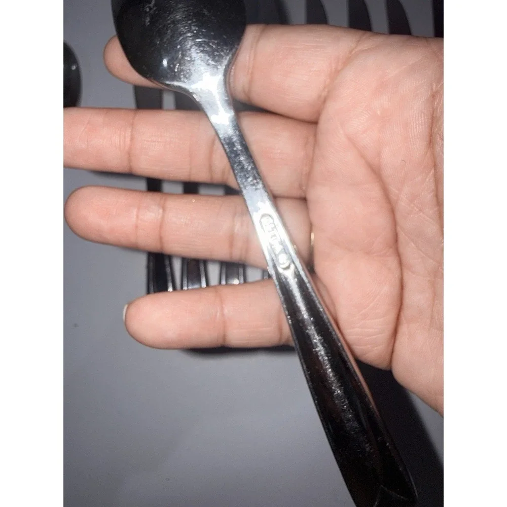 Oneida Satin LINCOLN Stainless Flatware 17 Pieces Knives and Spoons‎ H