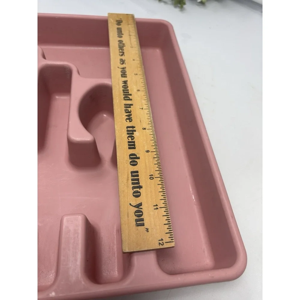 Vintage Rubbermaid‎ Silverware Tray Flatware Utensil Holder Dusty Pink #2921