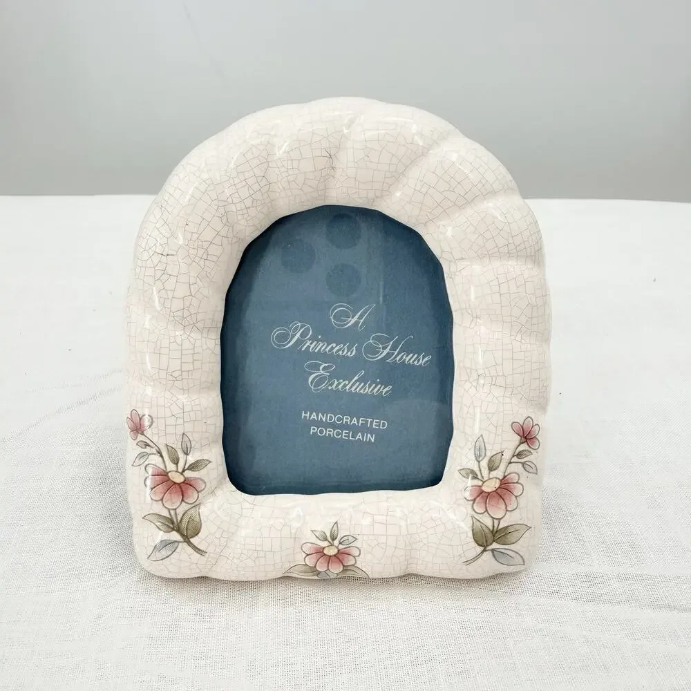 Princess House Exclusive Porcelain Picture Frame #712 Floral NEW in BOX