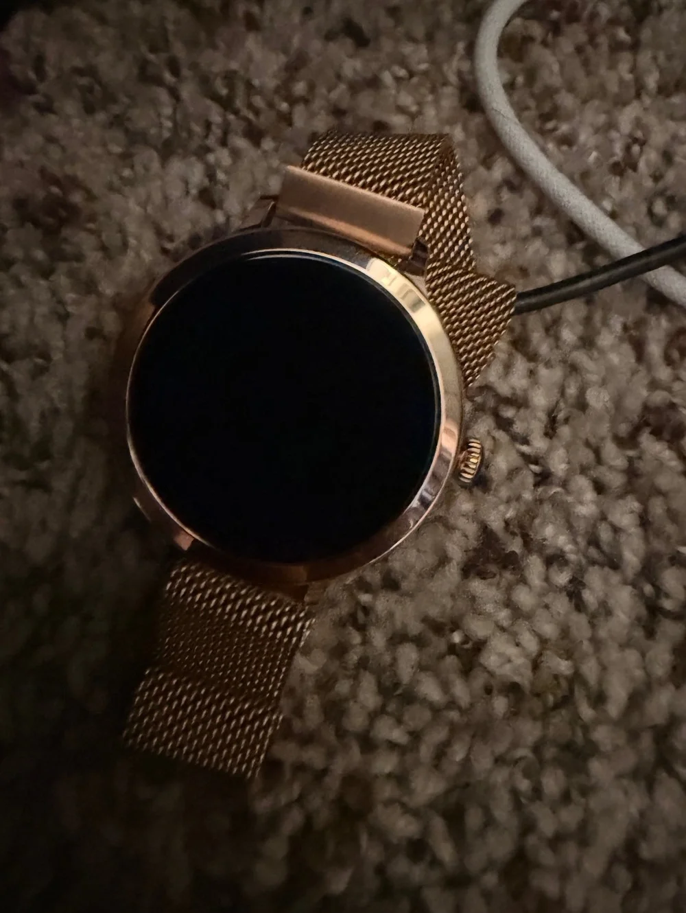 Nolina Gold Tone Smart Watch with Mesh Band and Extra Strap