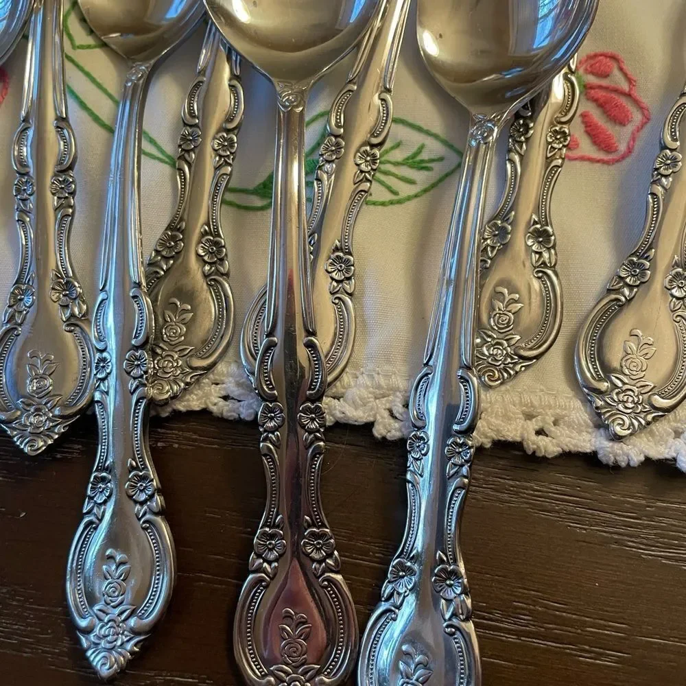 Marseille’s Vintage Flatware Rose Pattern Made in Japan Gorgeous Flatware