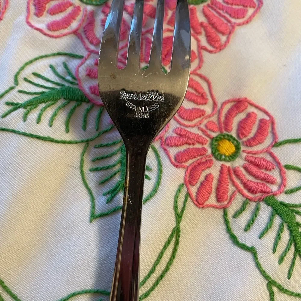 Marseille’s Vintage Flatware Rose Pattern Made in Japan Gorgeous Flatware