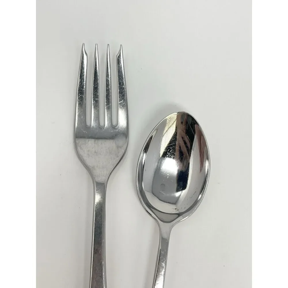 International Lyon NEW CHARM Stainless Teaspoon 5 7/8” & Salad Fork 7 1/8”