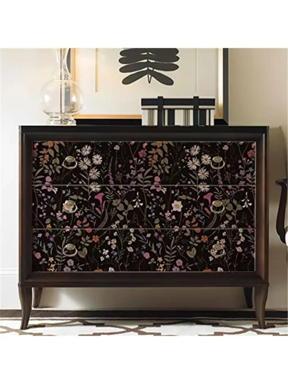 Floral Wallpaper Peel and Stick, Self Adhesive Wallpaper for Home Bedroom