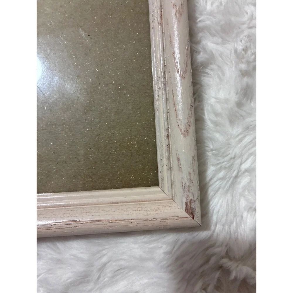 Vintage Solid Oak 5x7 Photo Frame Set of 2 Whitewash Wood