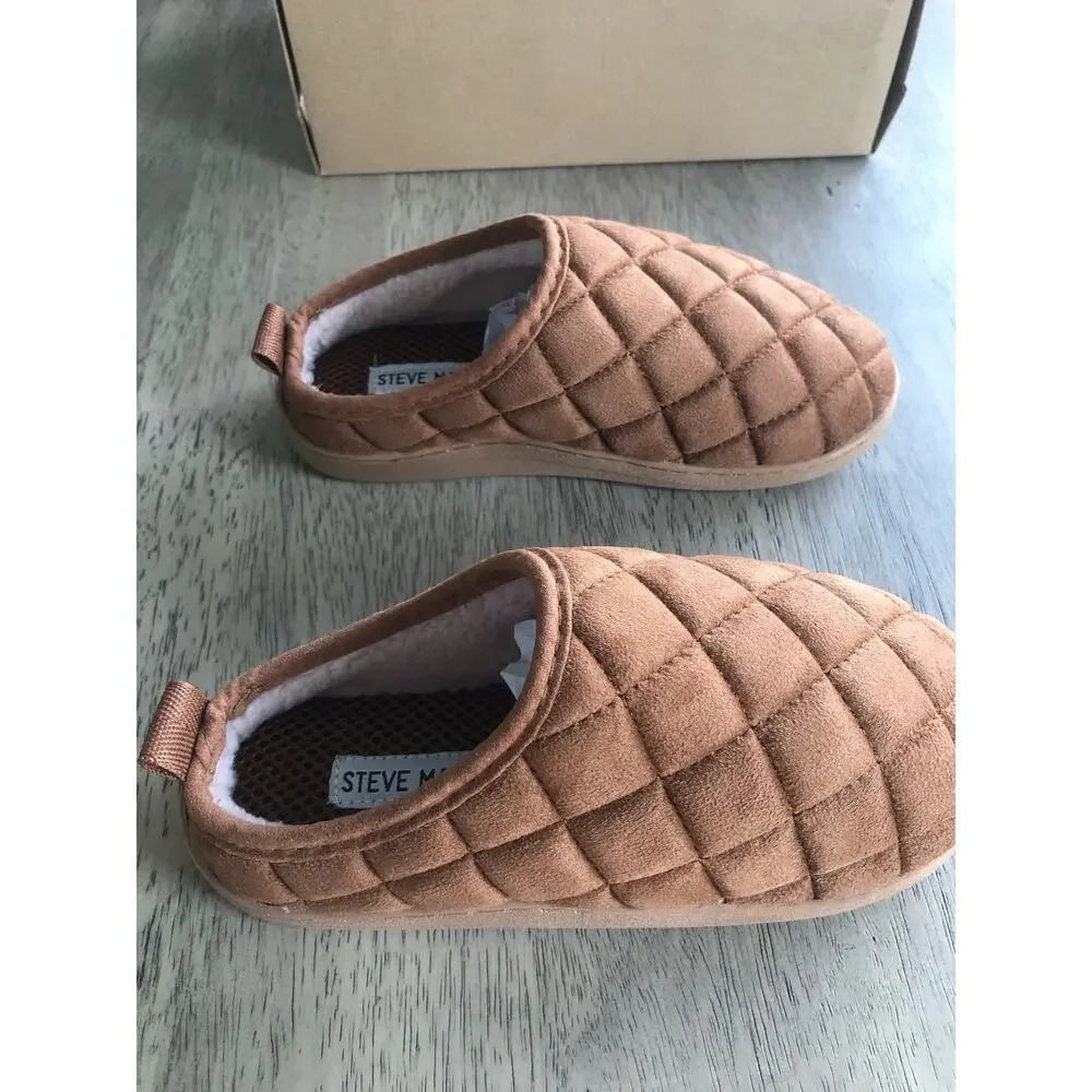 Steve Madden Kids BCramer Quilted Slipper in Cognac - M