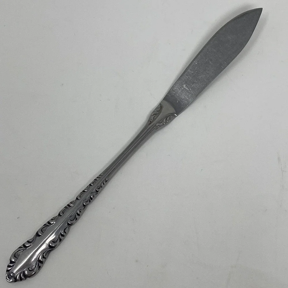 National Stainless scroll flatware