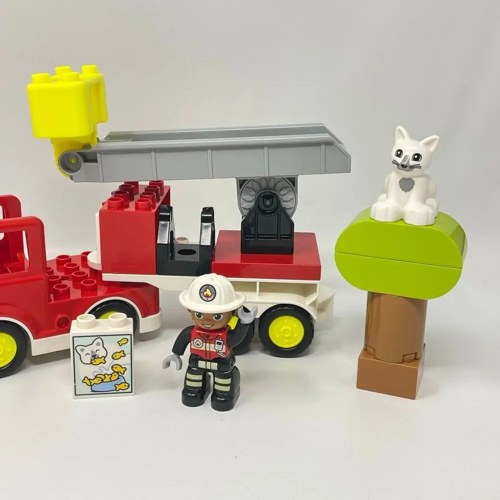 Lego Duplo Fire Truck 10969 Retired Set Building Blocks Incomplete