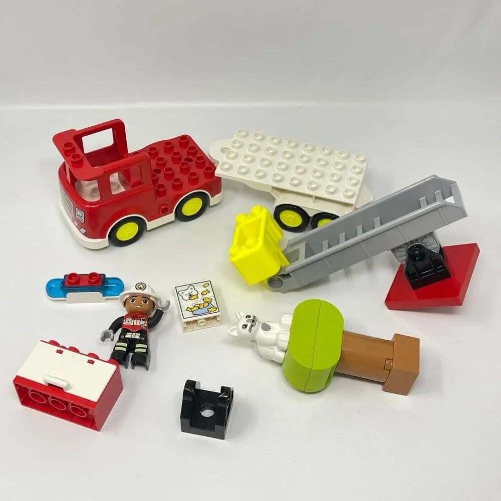 Lego Duplo Fire Truck 10969 Retired Set Building Blocks Incomplete
