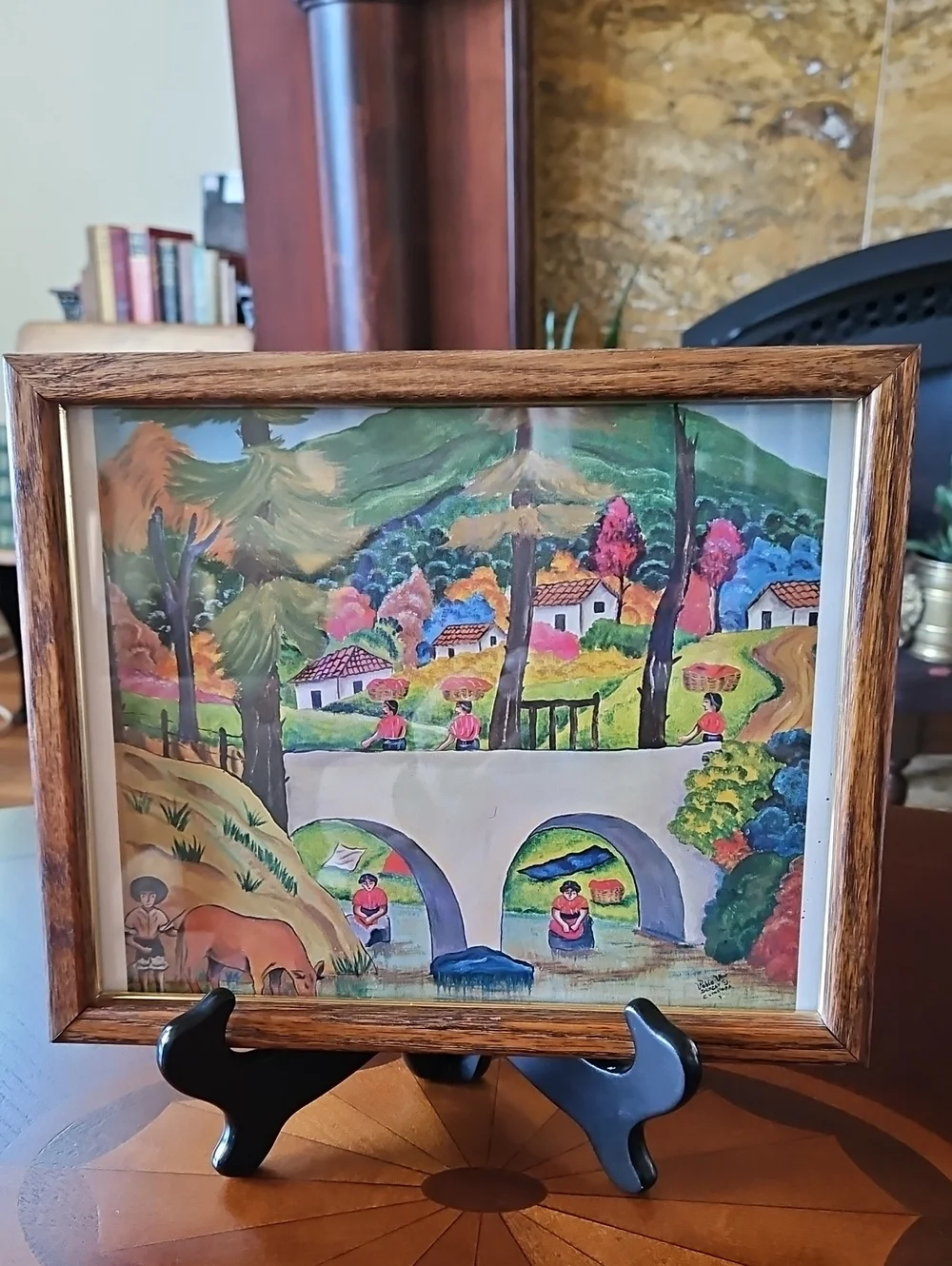Authentic Vintage Heavy Grain Oak Photo Frame 8
