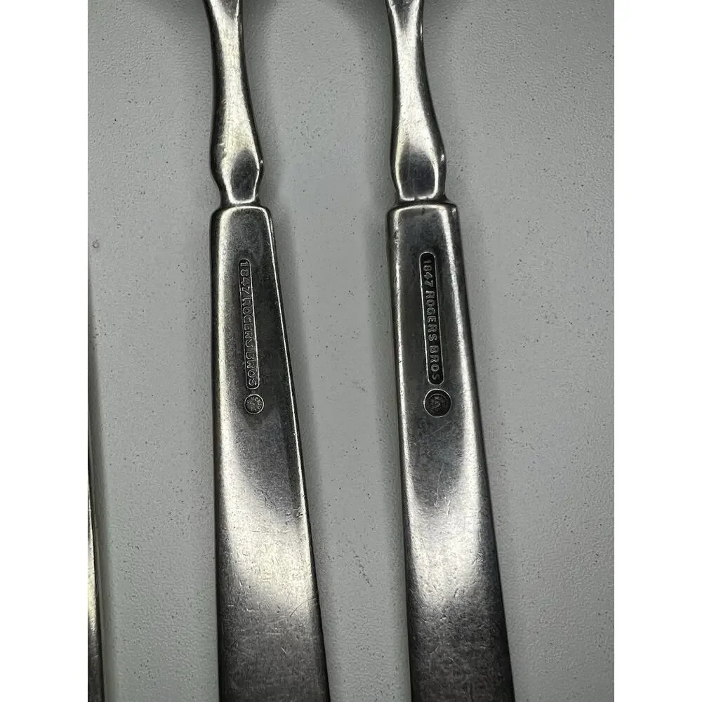 Rogers Bro Silver Plate Dinner Forks Set Of 4, Stamped with Star #12 , And 1847