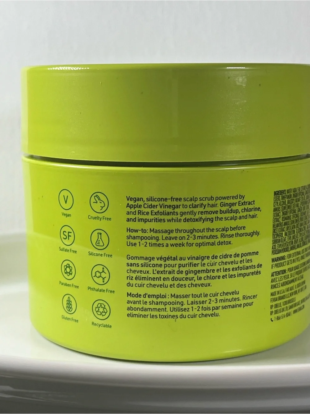New Fekkai Apple Cider Vinegar Detox Scalp Scrub 7.5 oz