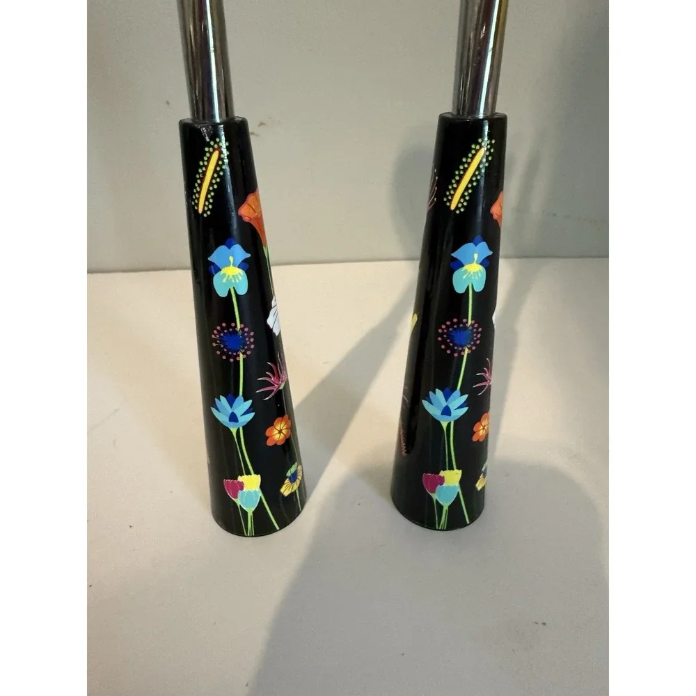 Pylones Floral Garden Salad Serving Set Spoon And Fork