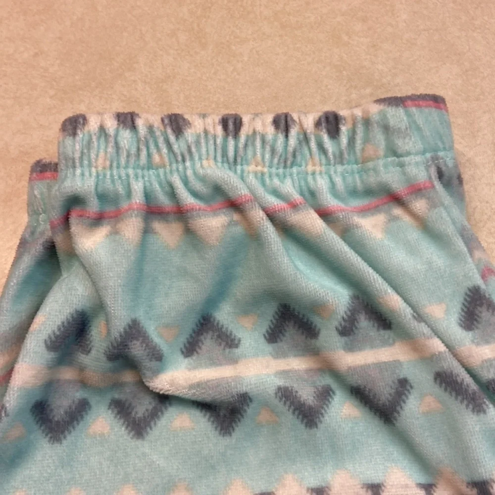 Sleep Justice Polyester Pajama BottomsAztec Print Fleece Loungewear EUC Size 12