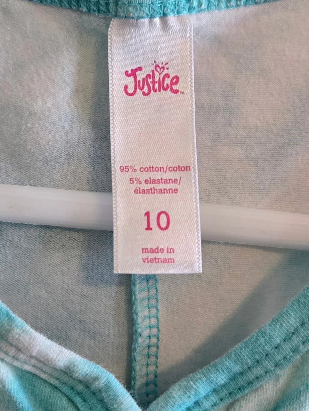 Justice Aqua Tie-Dye Lace-Up Casual Dress