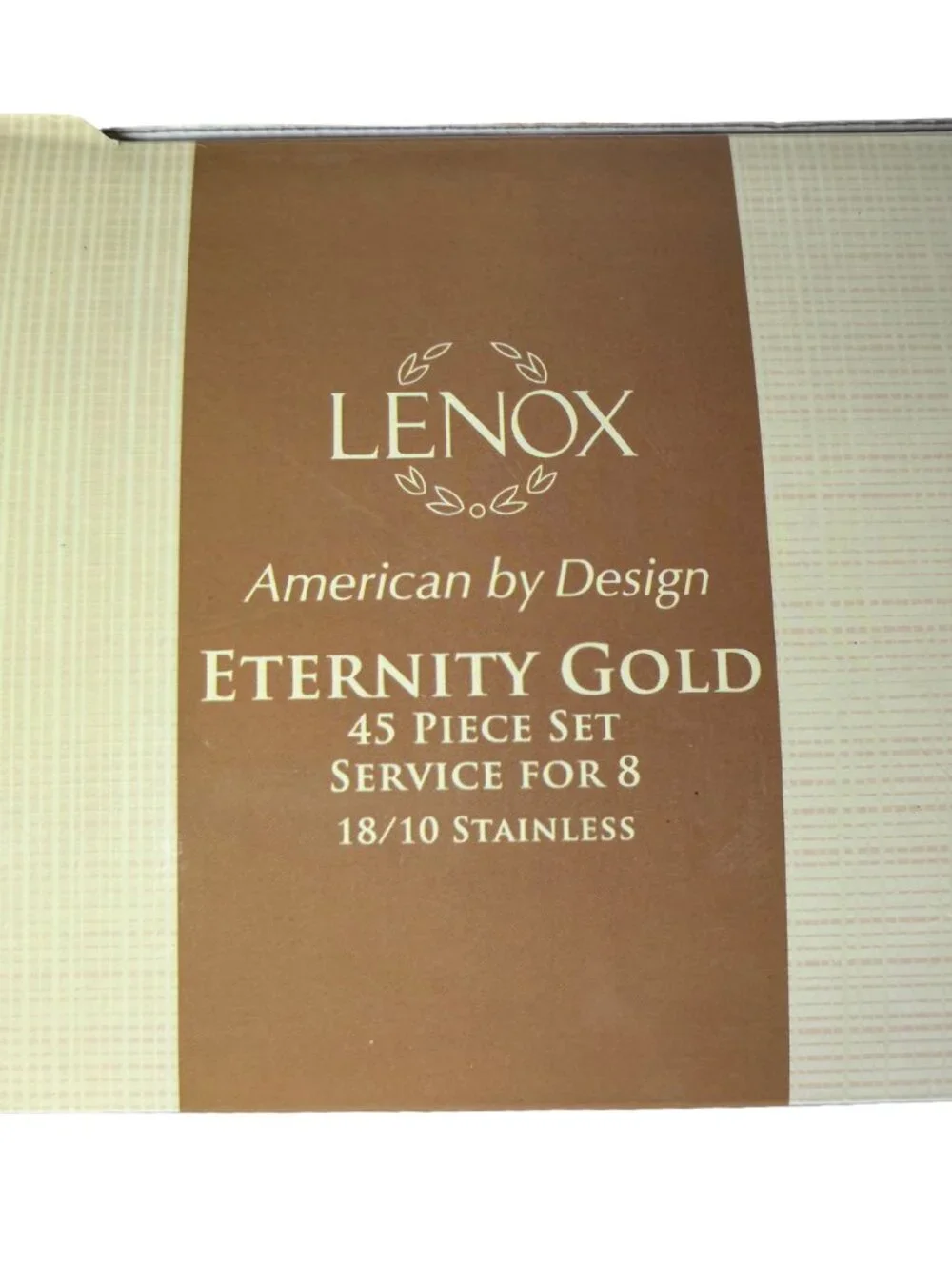 Lenox Eternity Gold 45-Piece Flatware Set Service for 8 18/10 Stainless Steel