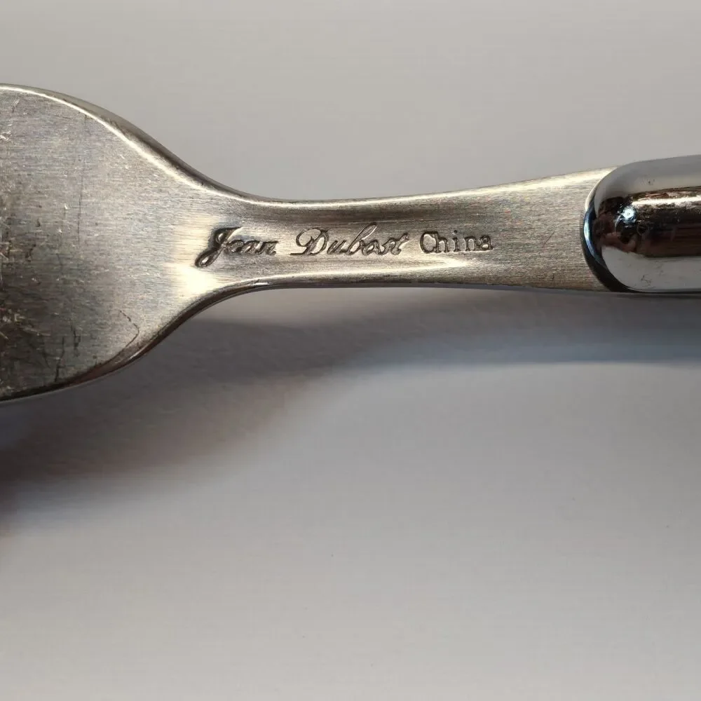 Jean Dubost Pantry White Dinner Fork Stainless Flatware Replacement Discontinued