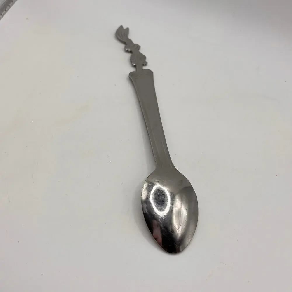 Vintage Nestle Quik Bunny Rabbit Stainless Steel Spoon NesQuik Collectible milk