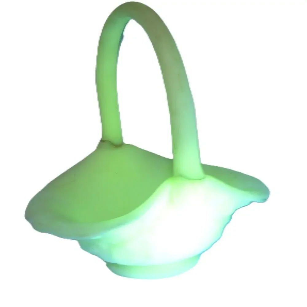Vtg Fenton Uranium Glass Basket Embossed Floral Design Repaired Handle