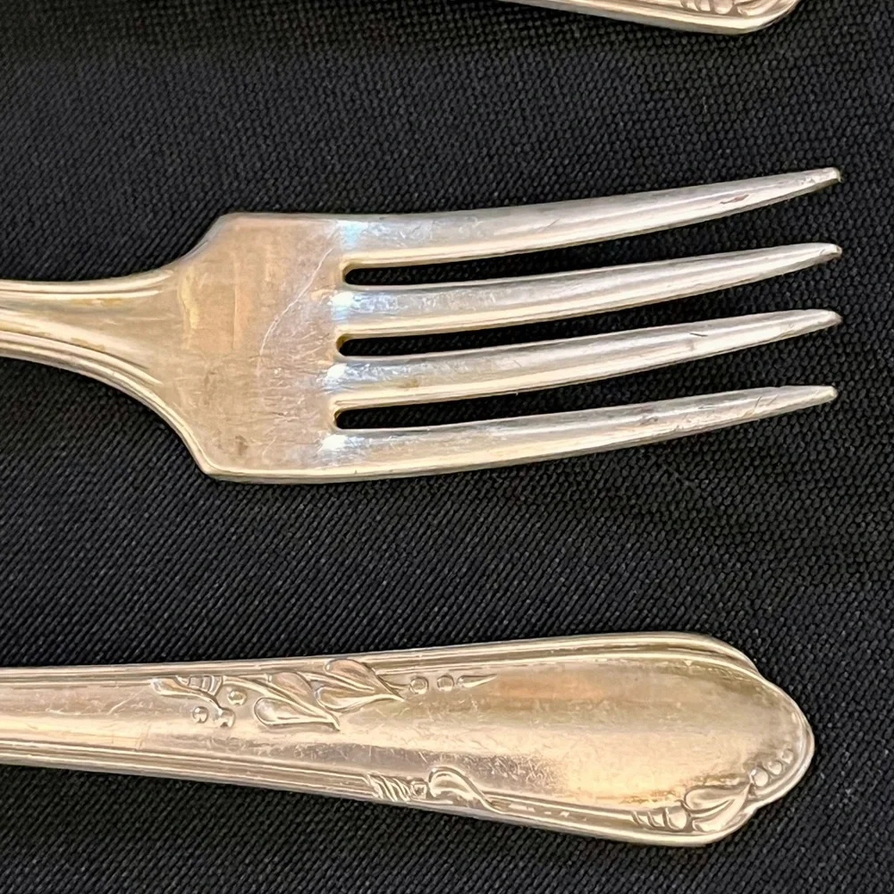 Vtg 1936 A1 Plus Oneida Wm A Rogers Meadowbrook Silverplate 26pc Set inc Extras