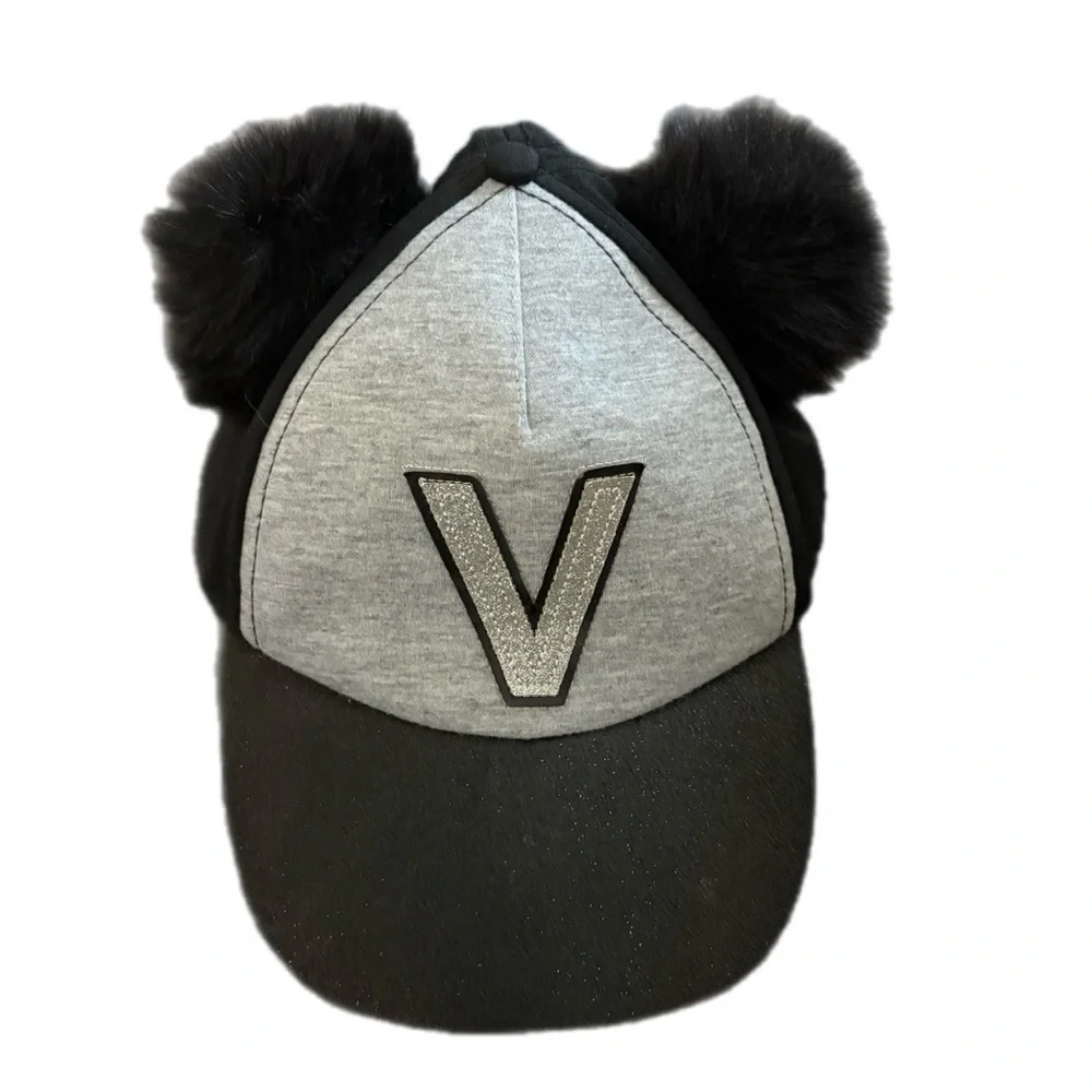 Justice V-Emblem Kids Black and Gray Cap‎