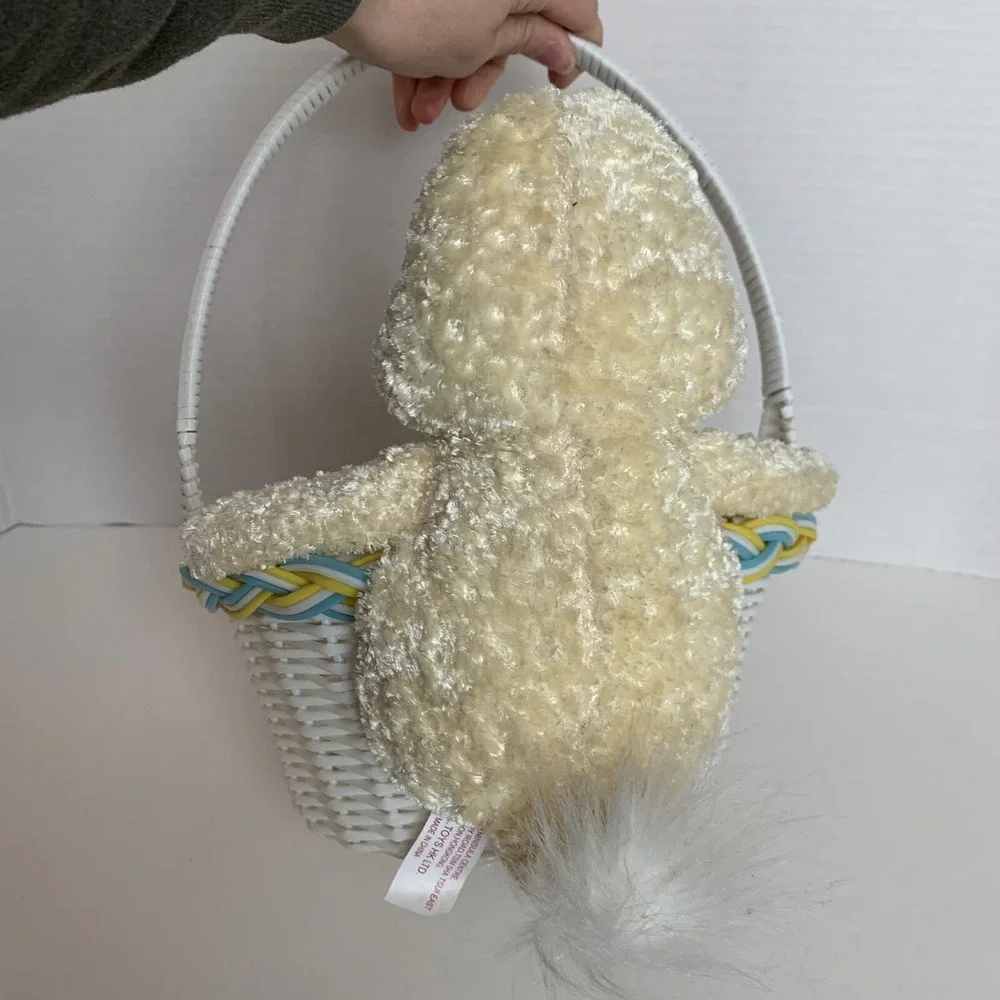Vintage Plush Duck Easter Basket Baby Cute T.L. Toys Hong Kong