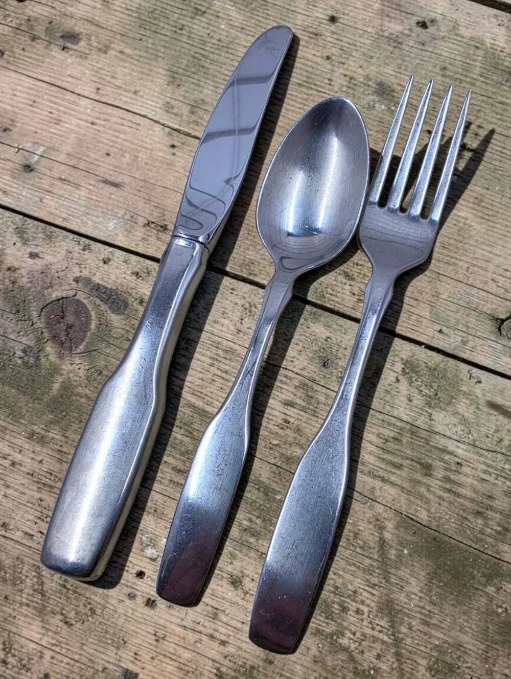 Oneida Paul Revere Youth Flatware Set Satin Finish Community Stamp 3 Pieces