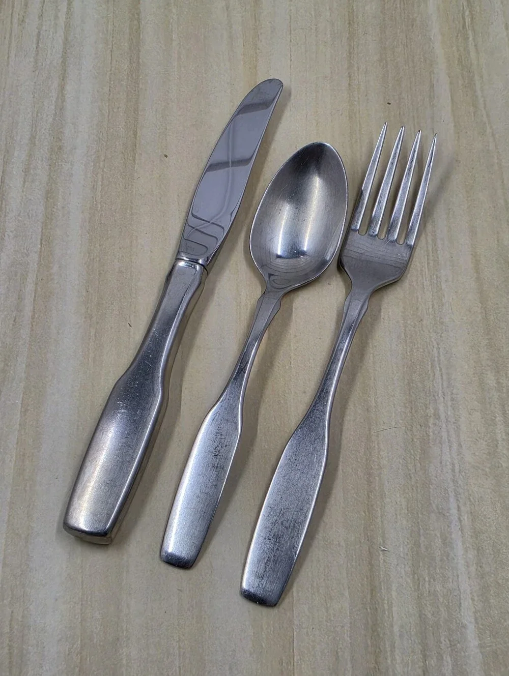 Oneida Paul Revere Youth Flatware Set Satin Finish Community Stamp 3 Pieces