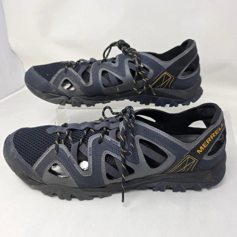 Merrell All Out Blaze Sieve Mens 14 Hiking Water Shoes Navy Blue J12849 Good