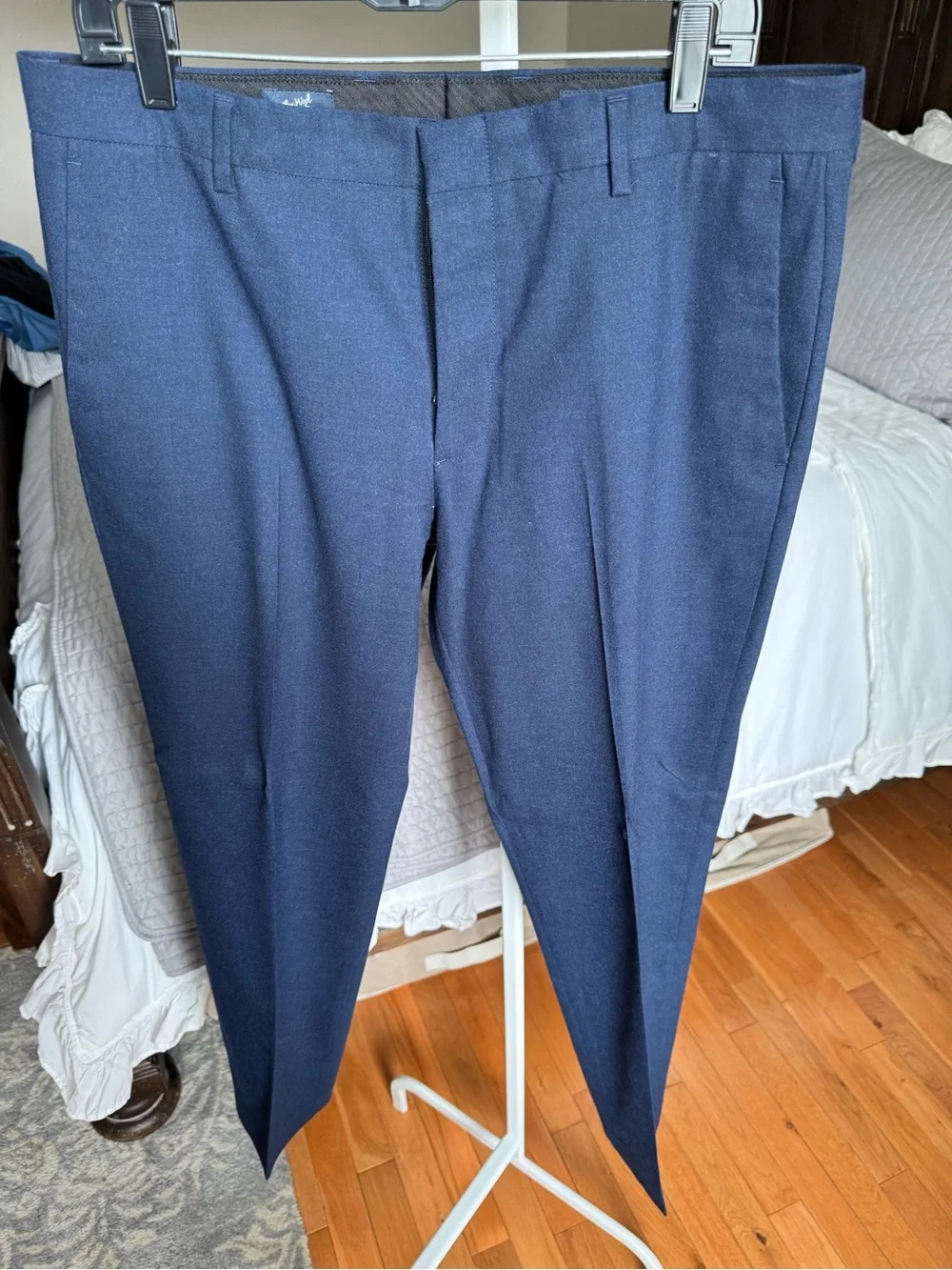 J. Crew Flex Wool Men's Navy Blue Two-Piece Suit Blazer & Trousers