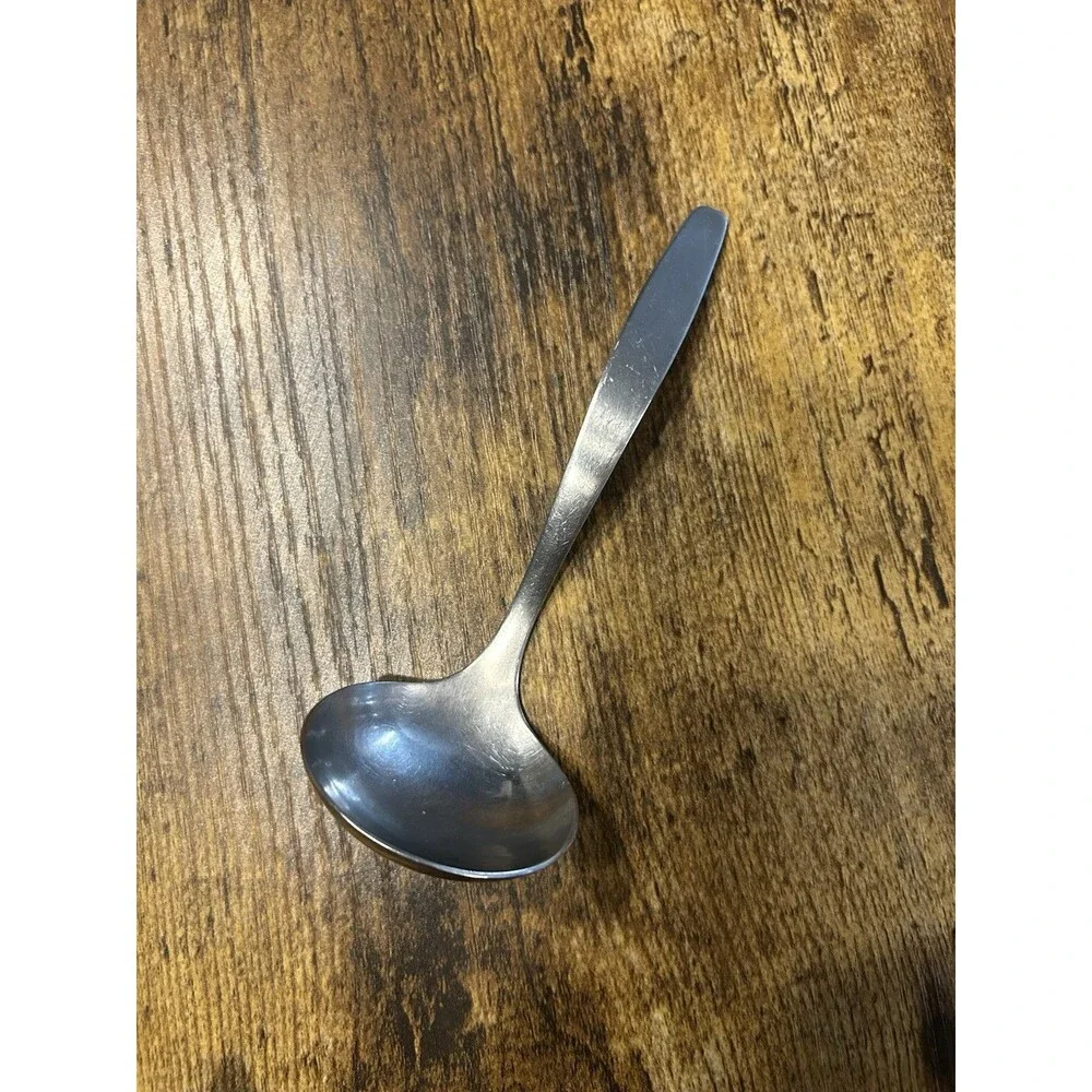 Vintage Pintinox Italy 18/10 Stainless Steel Round Cream Soup Spoon Ladle