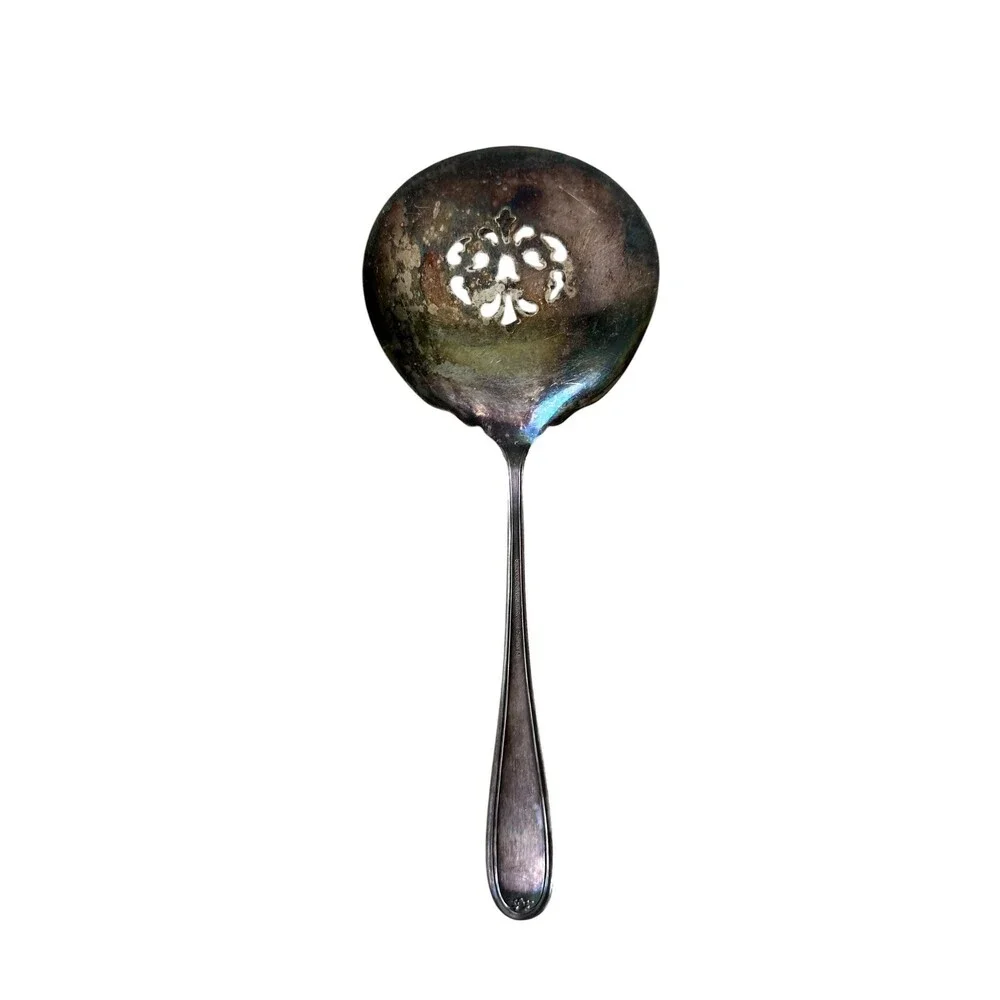 Antique Simeon L. & George H. Rogers Company Silverplate Server, Slotted Spoon