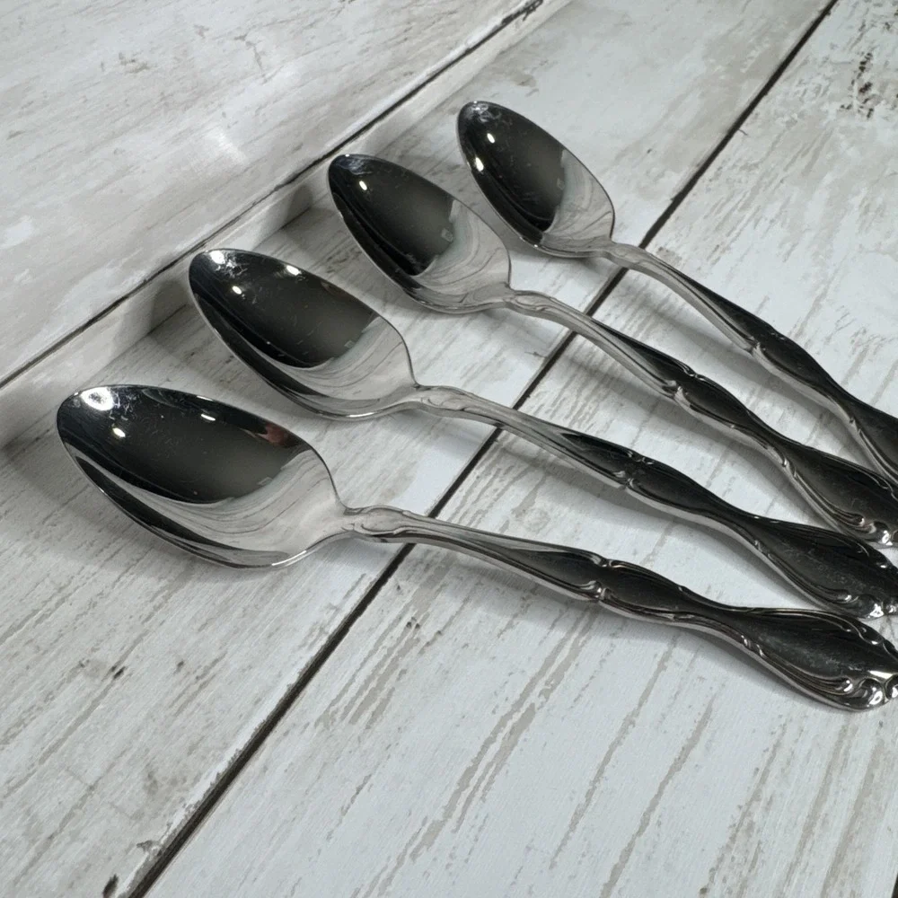 Oneida Community Cantata Stainless Silverware Flatware Spoons Set Of 4