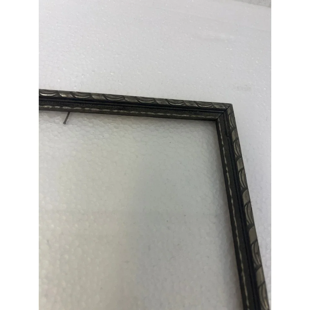 Silver Wood Picture Frame 8x10 Vintage Scalloped Edge 1940s Art Deco antique old