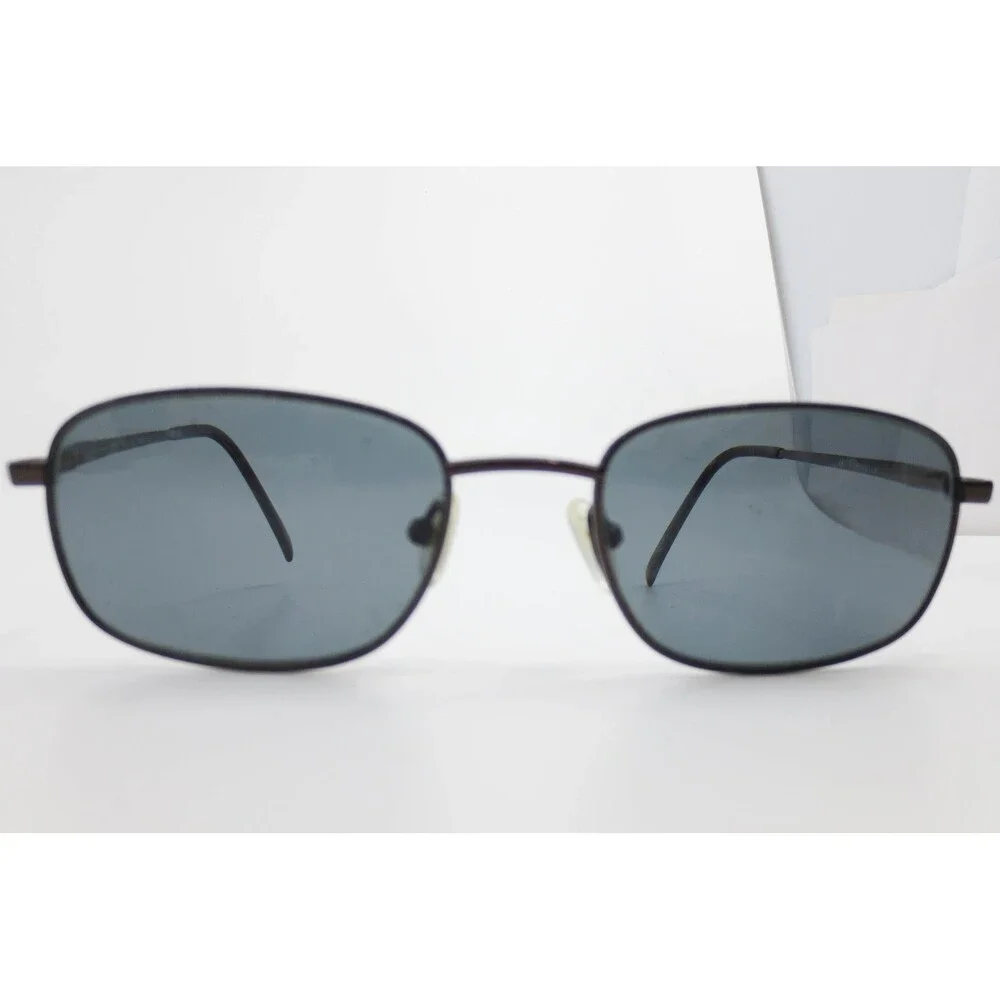 Van Heusen Bernard BRN Brown Metal Rectangular Sunglasses 54-19-140