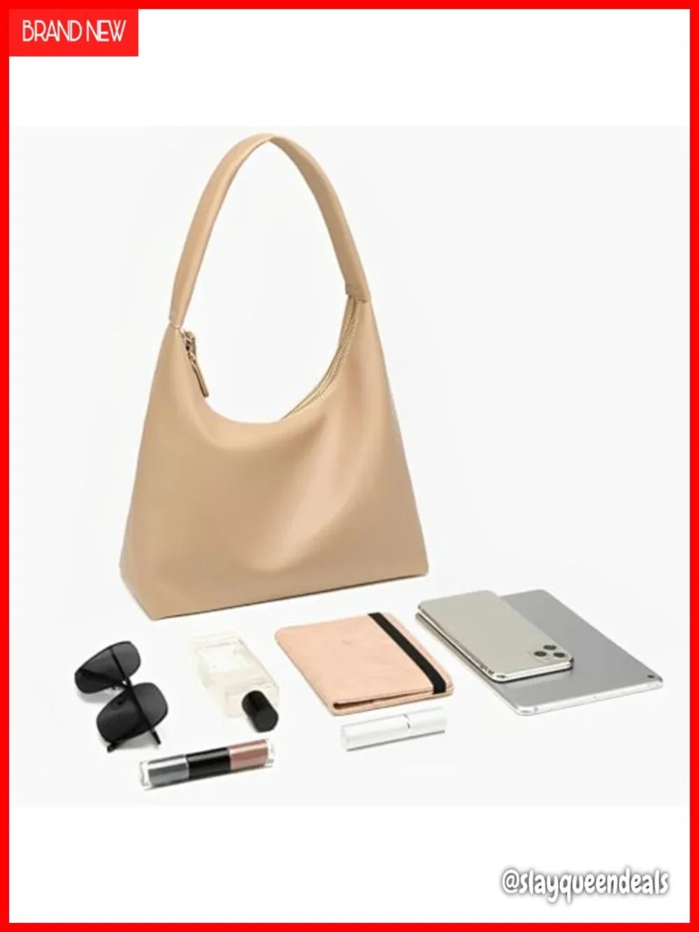 Faux Leather Hobo Bags for Women Crescent Shoulder Bag Slouchy Tote Handbags