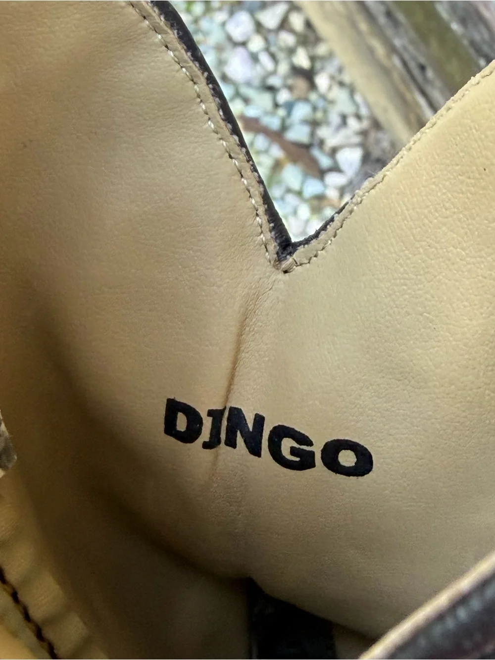 Dingo Brown and Cream Kids Western Cowboy Boots