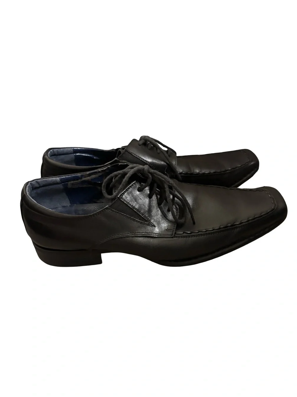 Steve Madden Grrannt Black Leather Y2K Lace-Up Preppy Dress Oxford Shoes Size 9