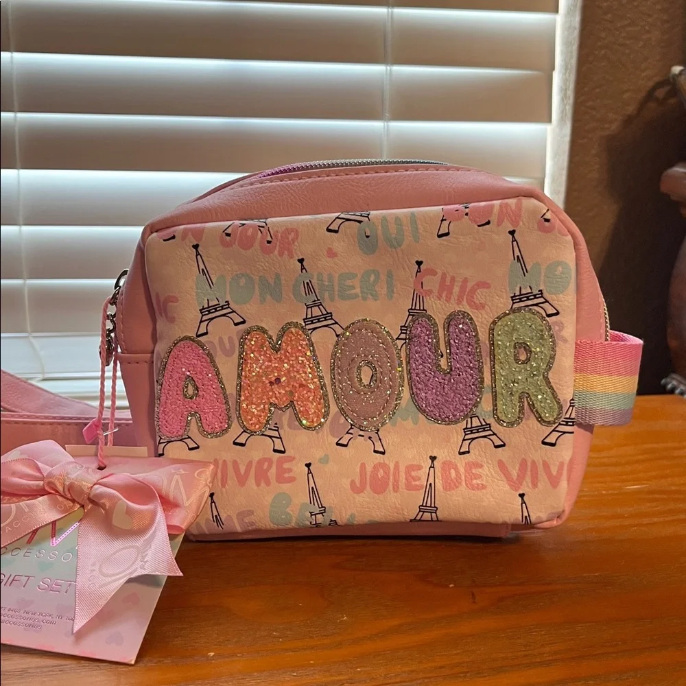 OMG Kids Mini Backpack and Pouch Set with Paris Design