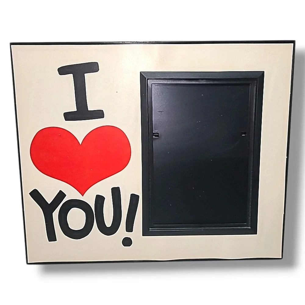 Vintage 1991 Ultraframe I Love You! Picture Frame Plastic 90s Kidcore Decor
