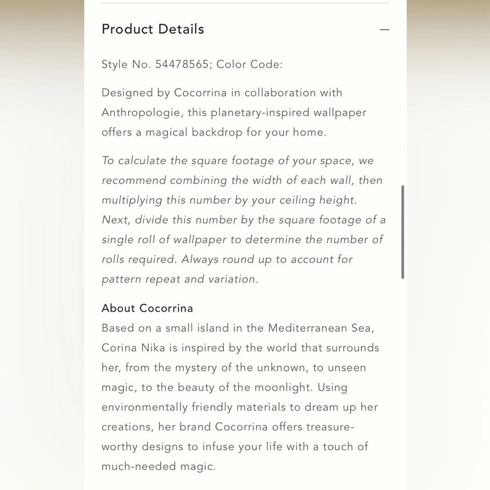 Anthropologie sold out