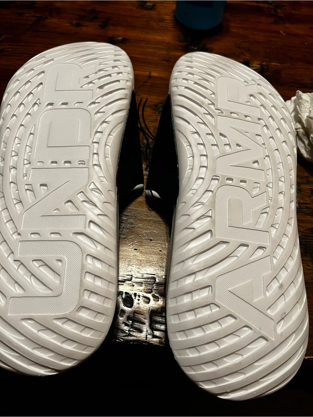Under Armour strap lettering under