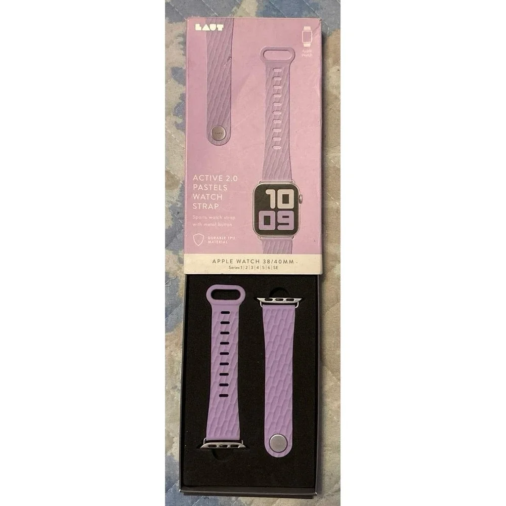 NEW Active 2.0 Pastels Purple Silicone Band for Apple Watch 38mm/40mm/41mm